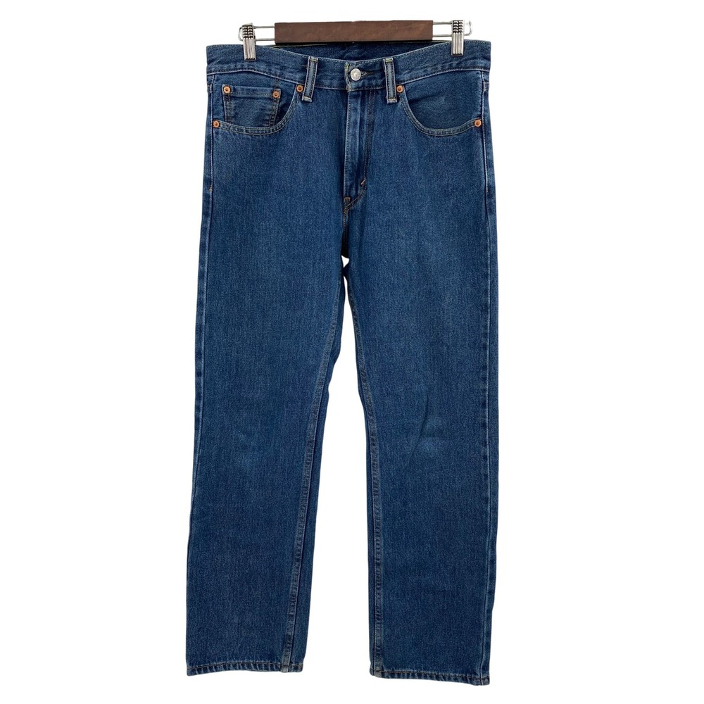 Levi's Mens 505 W31 L29 Regular Fit Jeans Mens Med Wash Classic Denim Blue Pants